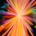 An abstract cinematic explosion of vibrant yellow, orange, and blue light rays, symbolizing a breakthrough into radiant spiritual joy and somatic healing.
