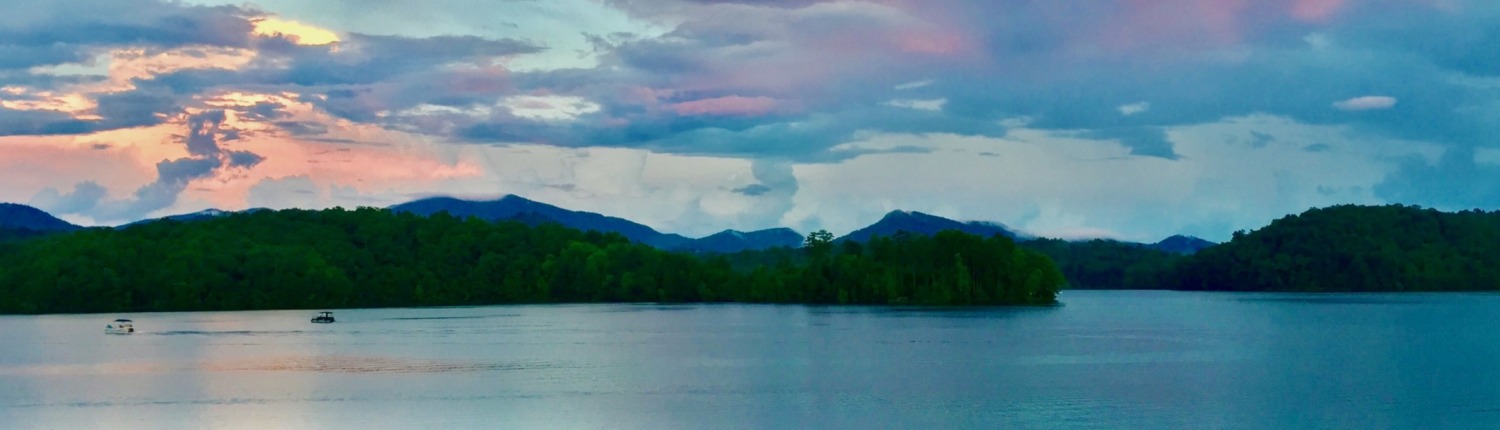 Lake Chatuge in the GA & NC Blue Ridge Mountains—the pristine venue of Cate’s HSP Retreat transformation.